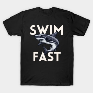 Funny Shark Tshirt For Swimmers T-Shirt